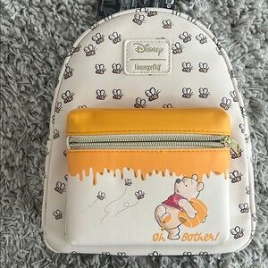 Loungefly Winnie the Pooh Kids Backpack - White and Orange